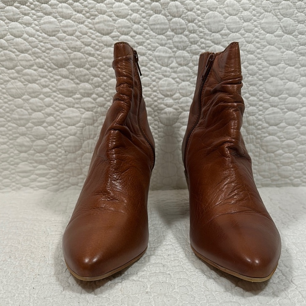 Miz Mooz Brown Leather Ankle Boots